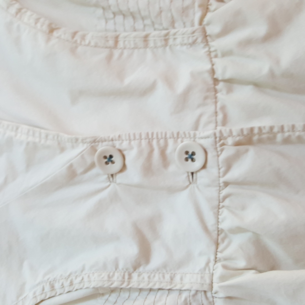 Anthropologie vintage beige size 8r jacket (green thteads) - Picture 5 of 10